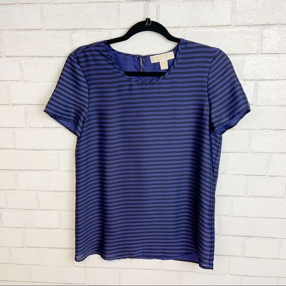 Michael Kors Blue Stripped tee - Picture 1 of 6